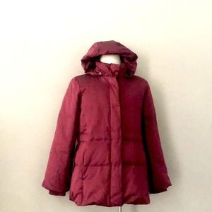 J Jill Down Burgundy Parka